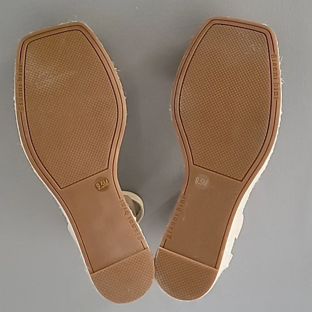 Gianni bini Safina Jute Platform Wedges Size 9.5